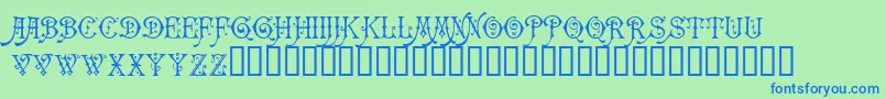 Carmenci Font – Blue Fonts on Green Background