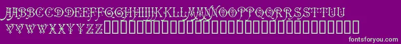 Carmenci Font – Green Fonts on Purple Background