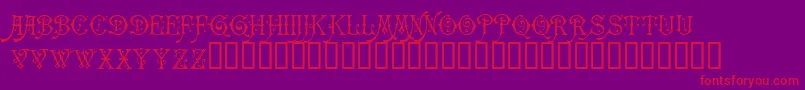 Carmenci Font – Red Fonts on Purple Background