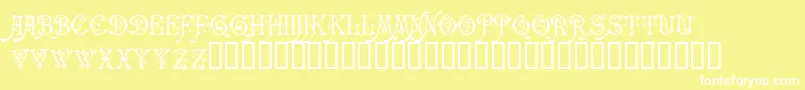 Carmenci Font – White Fonts on Yellow Background