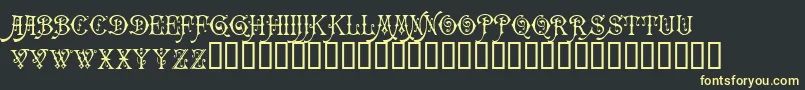 Carmenci Font – Yellow Fonts on Black Background