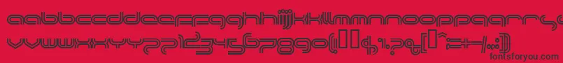 Plantc Font – Black Fonts on Red Background
