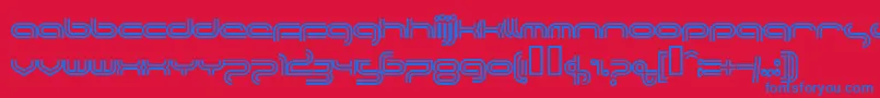 Plantc Font – Blue Fonts on Red Background