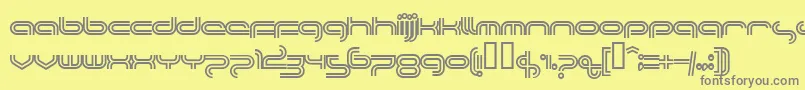 Plantc Font – Gray Fonts on Yellow Background
