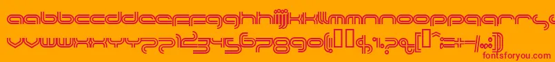 Plantc Font – Red Fonts on Orange Background