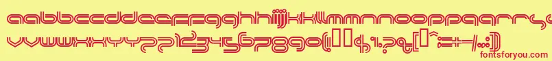 Plantc Font – Red Fonts on Yellow Background