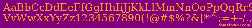 AeMetal Font – Orange Fonts on Purple Background