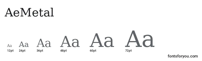 Размеры шрифта AeMetal