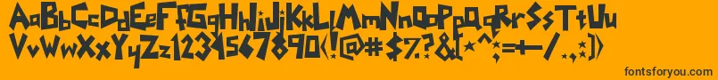 Yoinks Font – Black Fonts on Orange Background