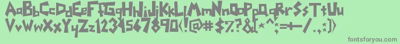fuente Yoinks – Fuentes Grises Sobre Fondo Verde