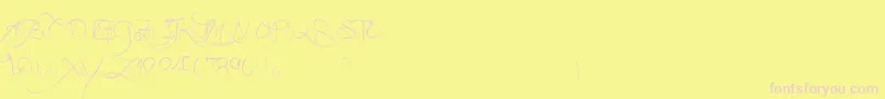 LadySolarus.Queen.1789 Font – Pink Fonts on Yellow Background