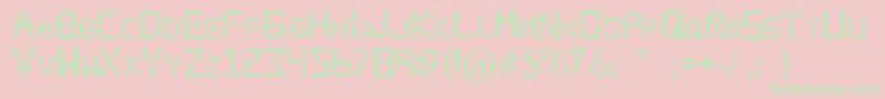 OrbitalSling Font – Green Fonts on Pink Background