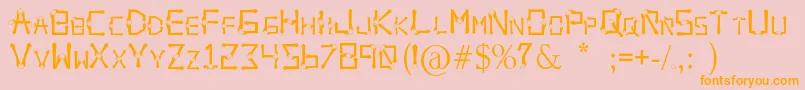 OrbitalSling Font – Orange Fonts on Pink Background