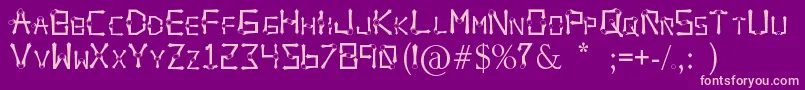 OrbitalSling Font – Pink Fonts on Purple Background