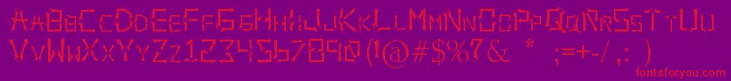 OrbitalSling Font – Red Fonts on Purple Background