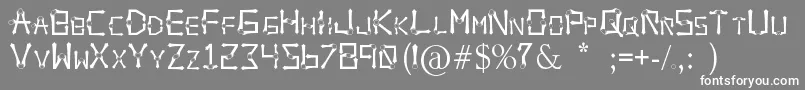 フォントOrbitalSling – 灰色の背景に白い文字