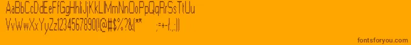 ElectricGoat-Schriftart – Braune Schriften auf orangefarbenem Hintergrund