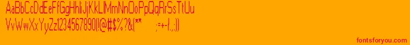 ElectricGoat-Schriftart – Rote Schriften auf orangefarbenem Hintergrund