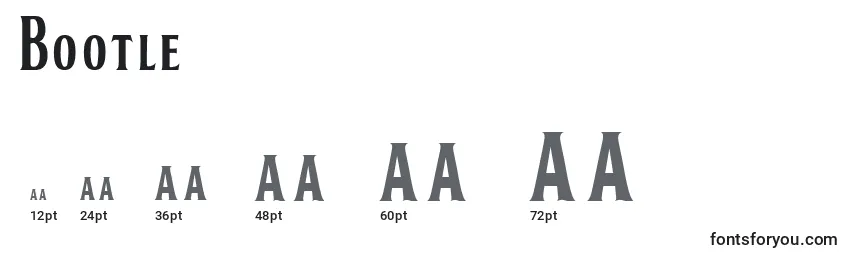 Bootle Font Sizes