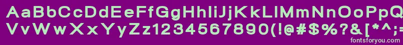 フォントNeogramHeavyextd – 紫の背景に緑のフォント