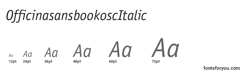 Размеры шрифта OfficinasansbookoscItalic