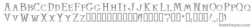 フォントBalsamoTM – 白い背景に灰色の文字