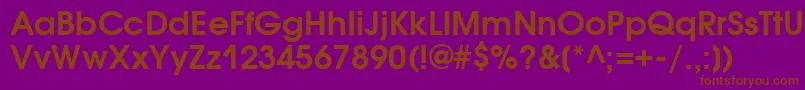 AvantgardegothicattBold Font – Brown Fonts on Purple Background