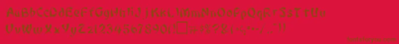 BonzaiRegular Font – Brown Fonts on Red Background