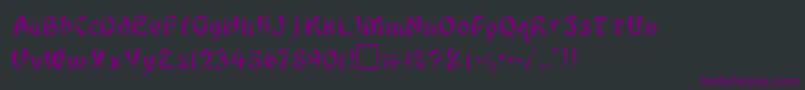 Czcionka BonzaiRegular – fioletowe czcionki na czarnym tle