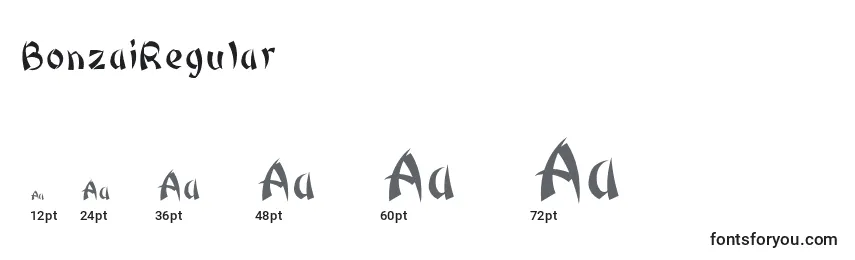 BonzaiRegular Font Sizes