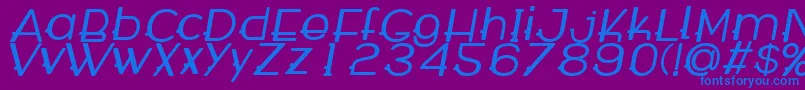 Wabeco Font – Blue Fonts on Purple Background