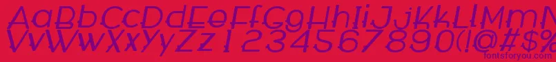 Wabeco Font – Purple Fonts on Red Background