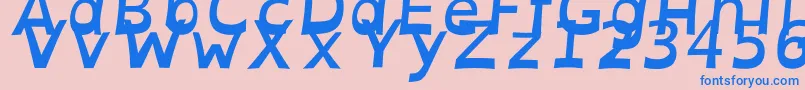 フォントOpendyslexicaltaBolditalic – ピンクの背景に青い文字