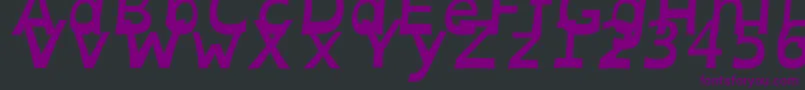 OpendyslexicaltaBolditalic-fontti – violetit fontit mustalla taustalla
