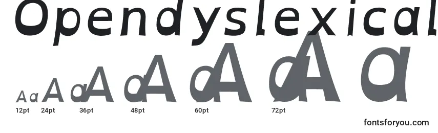 OpendyslexicaltaBolditalic Font Sizes