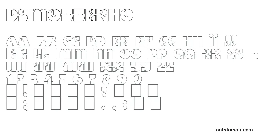 Schriftart Dsmotterho – Alphabet, Zahlen, spezielle Symbole