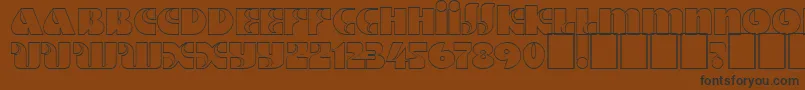 Dsmotterho Font – Black Fonts on Brown Background