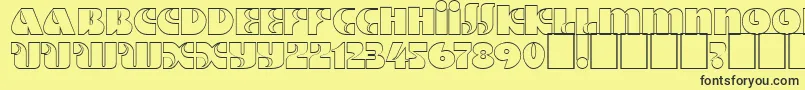 Dsmotterho Font – Black Fonts on Yellow Background