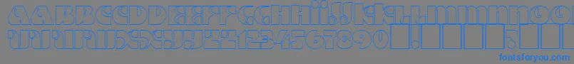 Dsmotterho Font – Blue Fonts on Gray Background