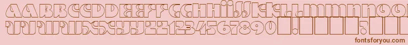 Dsmotterho Font – Brown Fonts on Pink Background
