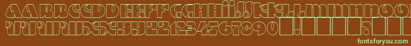 Шрифт Dsmotterho – зелёные шрифты на коричневом фоне