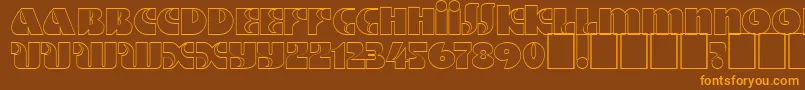 Dsmotterho-fontti – oranssit fontit ruskealla taustalla