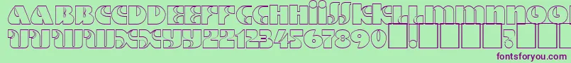 Dsmotterho Font – Purple Fonts on Green Background