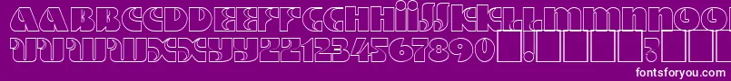 Шрифт Dsmotterho – белые шрифты на фиолетовом фоне