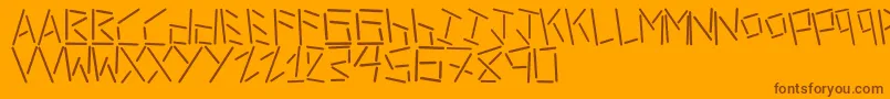 LinerStencil Font – Brown Fonts on Orange Background