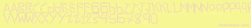 LinerStencil Font – Pink Fonts on Yellow Background