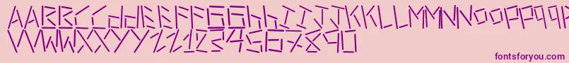 LinerStencil Font – Purple Fonts on Pink Background