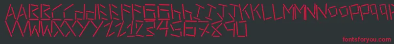 LinerStencil Font – Red Fonts on Black Background
