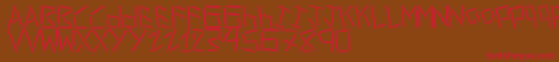 LinerStencil Font – Red Fonts on Brown Background
