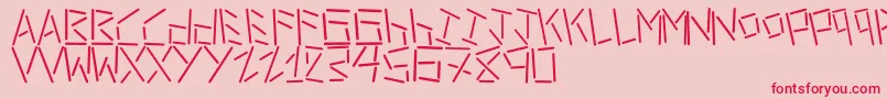 LinerStencil Font – Red Fonts on Pink Background
